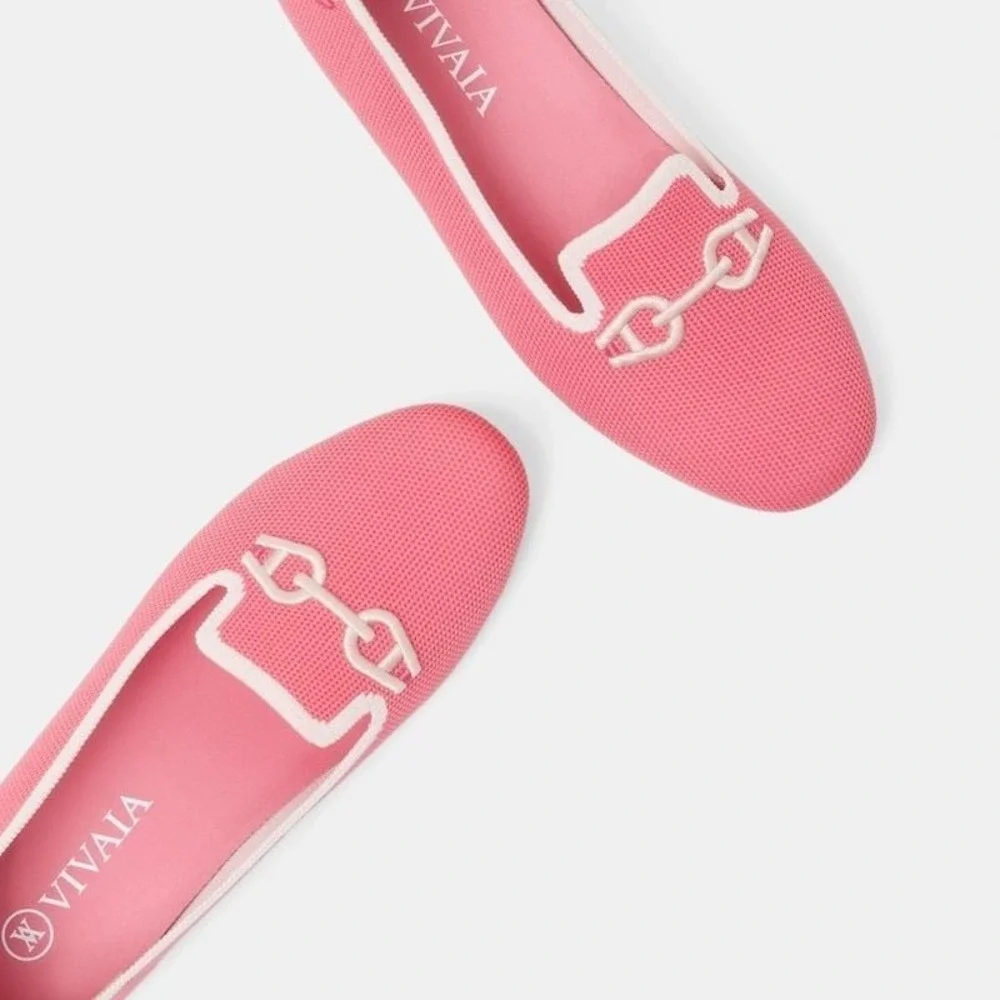 VIVAIA Loafer Hot Pink Knit‎ Comfort Flats New In Box Size EU/35 US/5